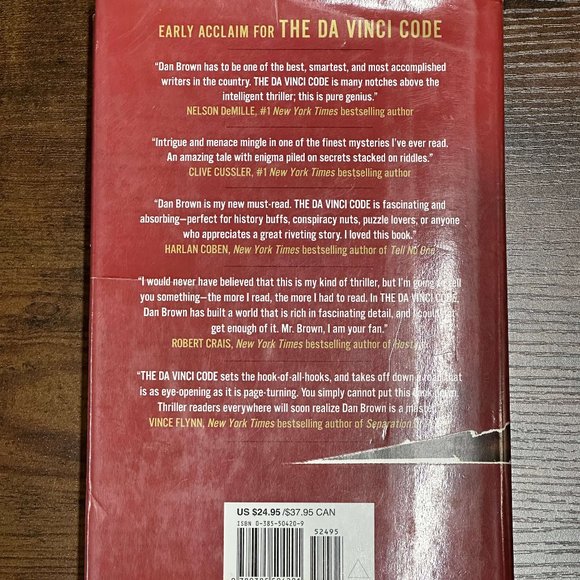 The Da Vinci Code : A Novel by Dan Brown Robert Langdon Best (2003, Hardcover) - Picture 2 of 5